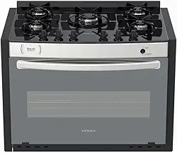 Fogao A Gas De Embutir Gaudi Prisma Vitreo El 5q Inox Gas Glp