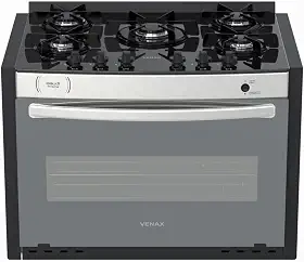 Fogao A Gas De Embutir Gaudi Prisma Vitreo El 5q Inox Gas Glp
