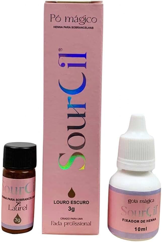 Henna Sobrancelhas Kit Designer Profissional Sour Cil Fada (Louro Escuro)
