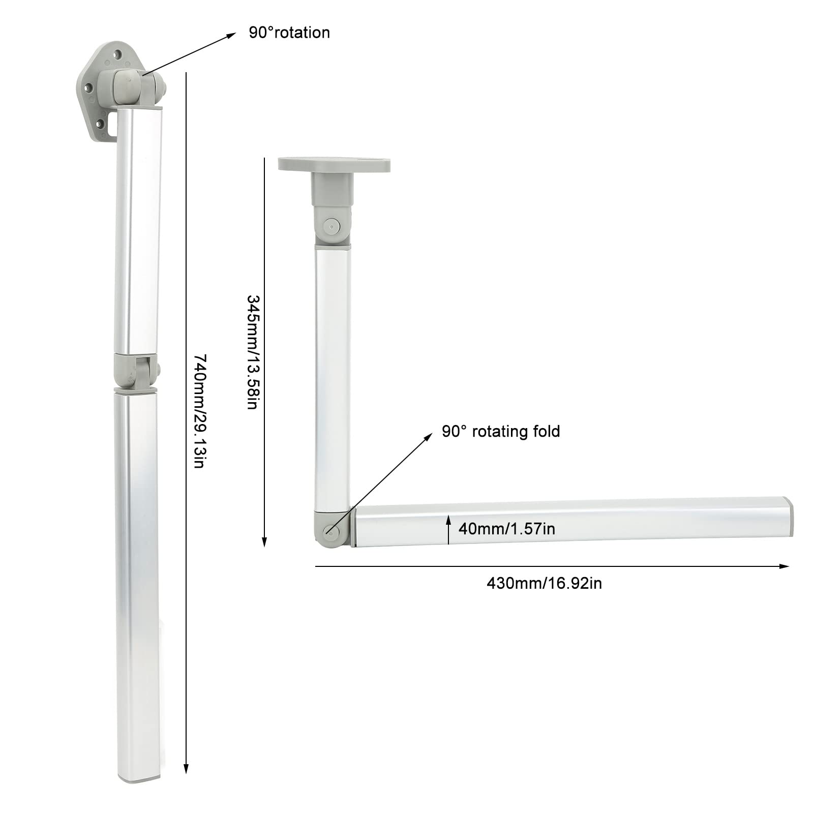 Soporte de Pedestal de Mesa, Base de Mesa de Pedestal de Aleación de Aluminio de 29.33in/13.58in, Kit de Montaje de Mesa para RV Motorhome Caravan Camper Boat Yacht