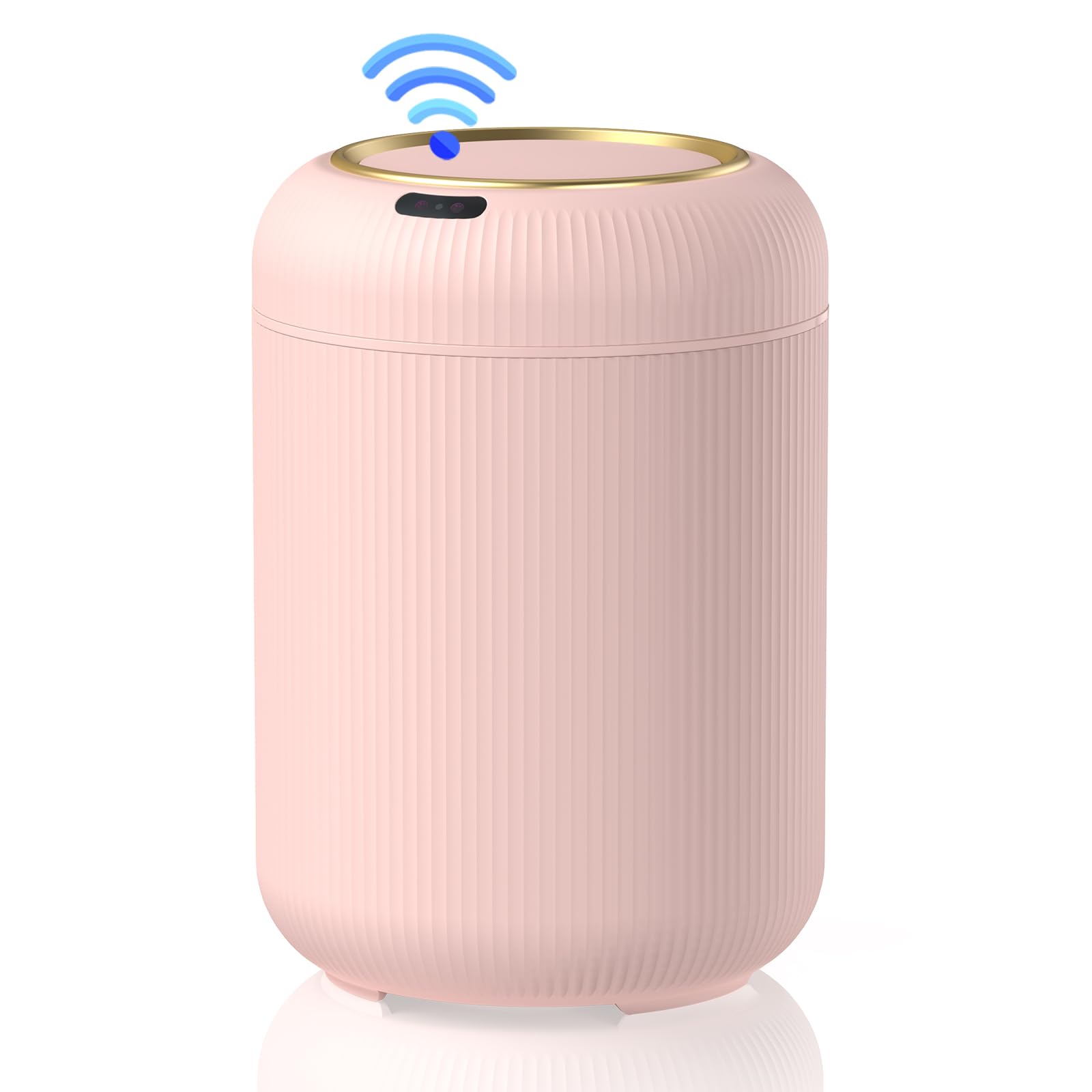 Procade Automatic Motion Sensor Bathroom Trash Can with Lid, 3 Gallon Touchless Trash Bin, Smart Plastic Garbage Can, Mini Pink Wastebasket for Toilet