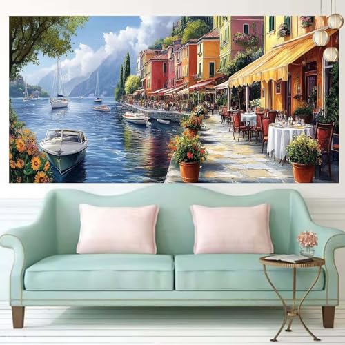 Diamond Painting La Ville 60x120cm Peinture Diamant Toile Complète