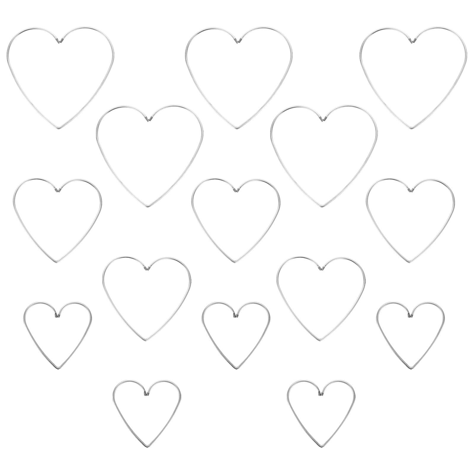 Aros de corazón para atrapasueños rígidos que no se deforman al tejer, kit Tofficu de hierro