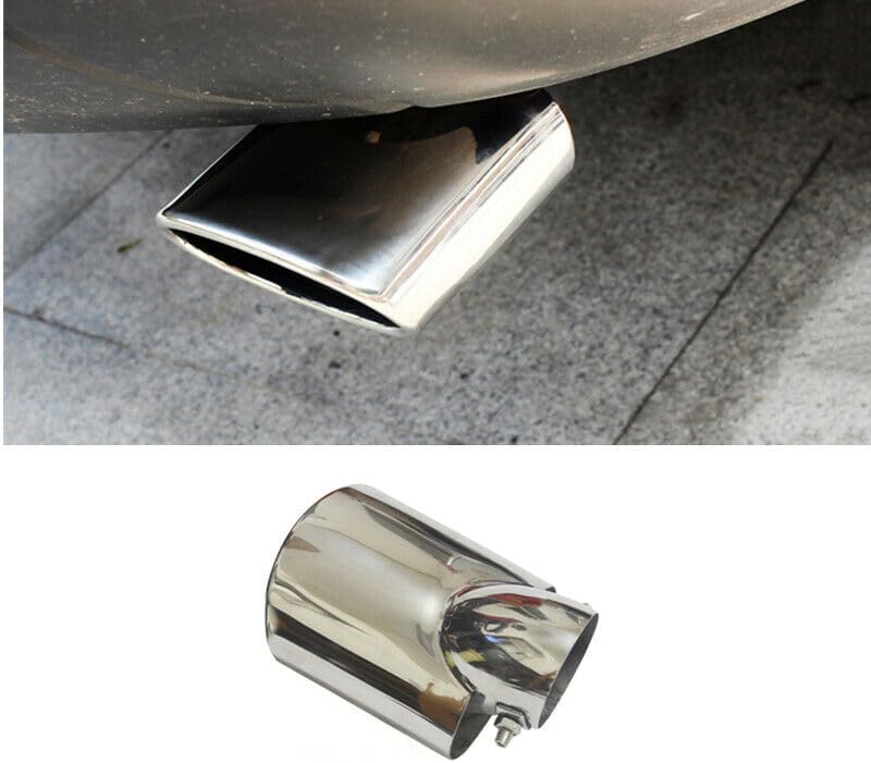for Mitsubishi Outlander 2013-2019 Steel Chrome Rear Exhaust Pipe Tail Muffler Tip 1pcs Car Accessories