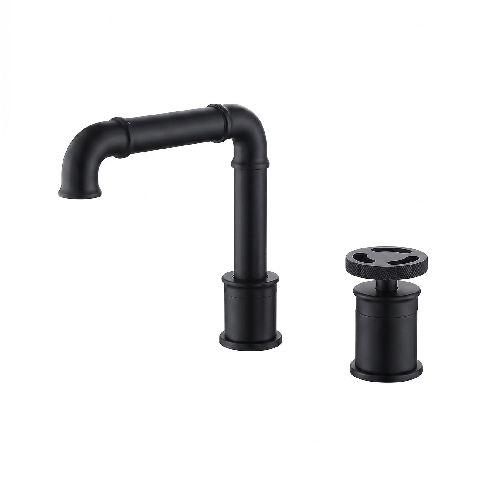 Robinetterie salle de bain haut de gamme en laiton véritable au design industriel épuré