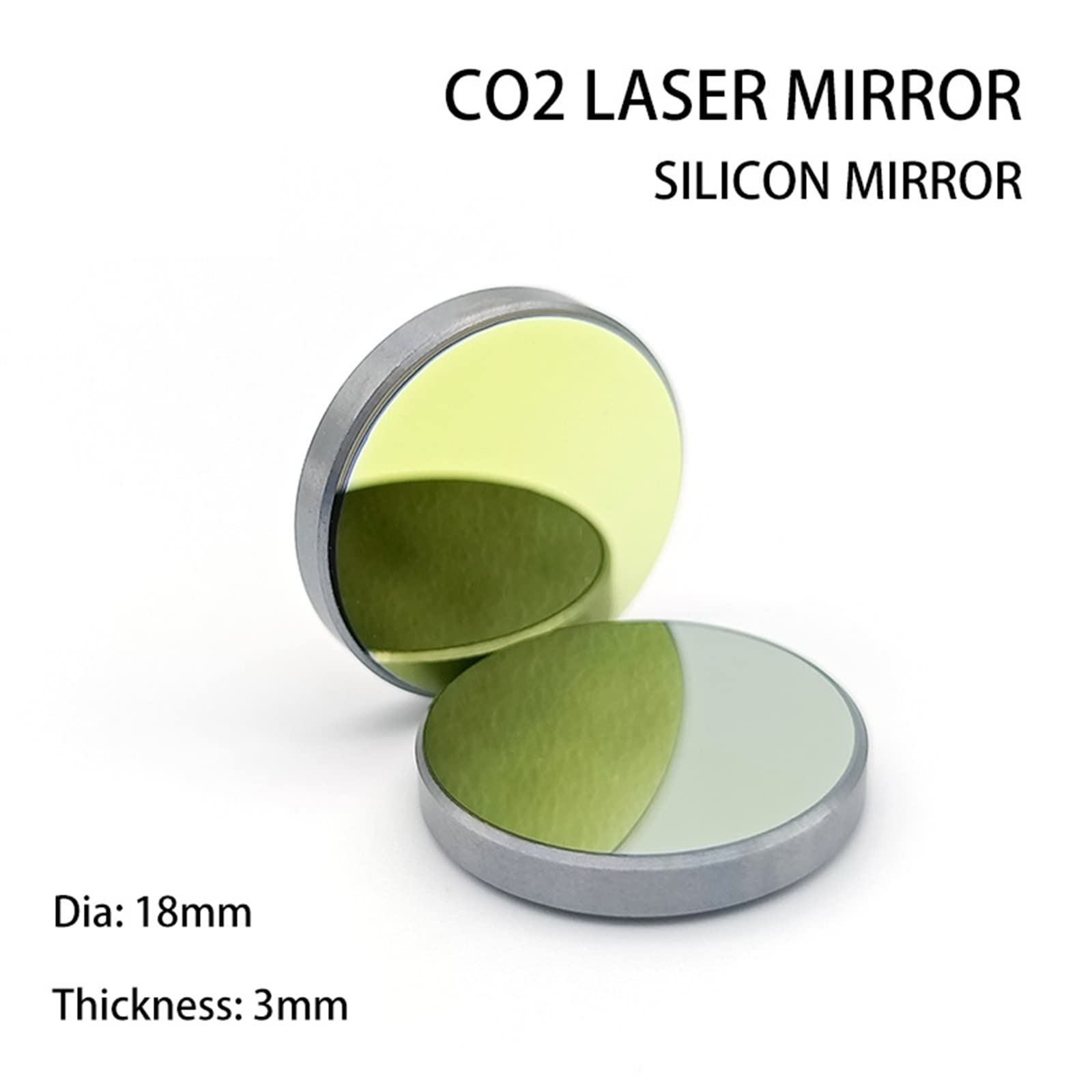 Dia18mm Thickness 3mm Gold Plated Si Silicon Reflective Mirror for CO2 Laser Engraving Cutting Machine