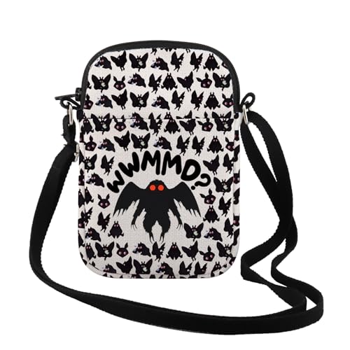 TSOTMO Horror Lover Gift Moth Insect Witch Spooky Monster Creepy Weird Funky Halloween Crossbody Bag