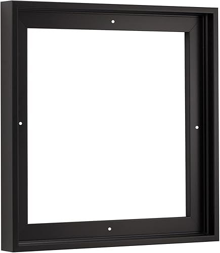 Marco flotante cuadrado para pintura en lienzo, panel de madera, panel de lienzo y bastidor con lienzo Marco flotante para obras de 58pulgadas, 34y