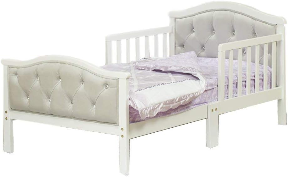 The Orbelle Gray Padded Toddler Bed