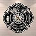 SHILLPS Vigili del Fuoco Logo Segnale Stradale Vigili del Fuoco Orologio da Parete Vigile del Fuoco Orologio da Record in Vinile Vigili del Fuoco Decorazioni per la casa Orologio Vintage Giftwith LED