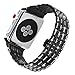 Ezzdo Apple Watch Diamond Band 40mm/44mm Series 5/4, Rhinestone Luxury Diamond Stainless Steel Replacement Bands with Case for Apple Watch 40mm 38mm Series 1/2/3 (Diamond Black, 38 mm)