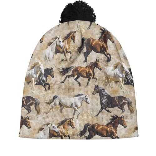 Kids Beanie Winter Soft Warm Knitted Hats Skull Pompom Cozy Caps for Girls Boys3