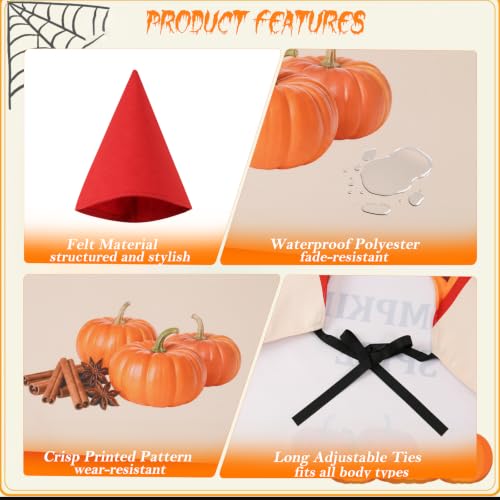 12 PCS Halloween Spice Condiments Costume for Group, Cosplay Apron and Hat - image 3