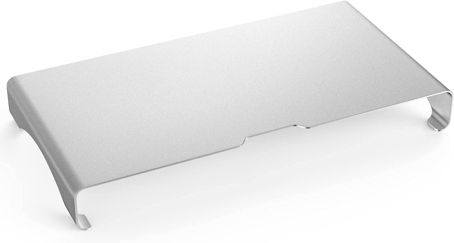 Eplze Aluminum Alloy Monitor Stand Laptop Riser Shelf for iMac MacBook Computer Desktop Screen Stand Universal Aluminum Unibody Monitor/Laptop/iMac/PC Stand. (Big (49 * 21 * 5))