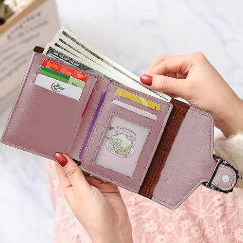 Image of Kraptick Women s Wallet Stylish Compact Purse Clutch with Card & Coin Holder Debit Card Organizer, Travel Wallet & Money Organizer for Women with 8 Card Slots (Black & Pink) (Combo of 2)