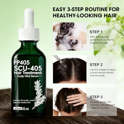 PP405 Hair Treatment – Hair Growth Serum for Thicker, Fuller-Looking Hair, Lightweight Scalp Serum with Hyaluronic Acid & Biotin, Non-Greasy, For Men & Women — view 4