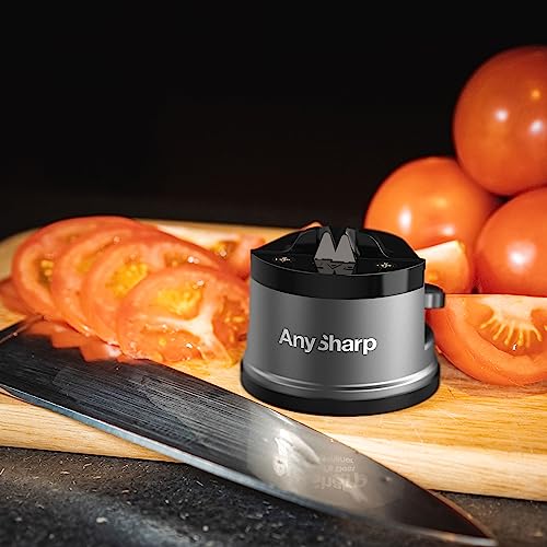 Anysharp Pro - World's Best Knife Sharpener - For All Knives And Serrated Blades - Gun Metal #TOP6