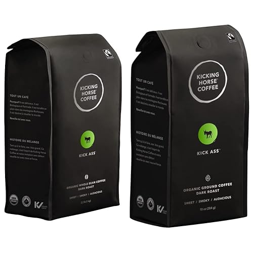 Kicking Horse Coffee café tostado oscuro de granos enteros