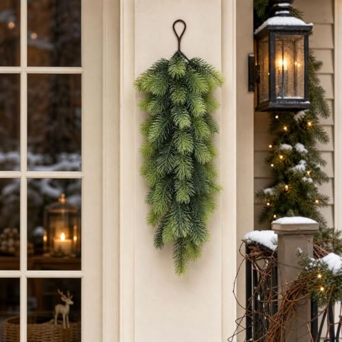 2 Pack Christmas Garland 23.62 Inch Artificial Cedar Greenery Garland - image 4
