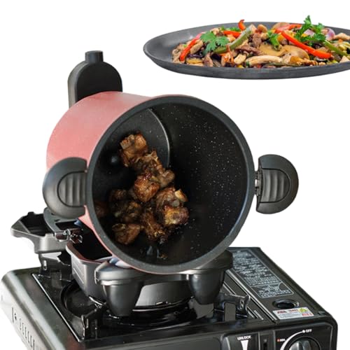 Olla multifunción con función automática de salteado, superficie antiadherente para el hogar, cocina y camping al aire libre