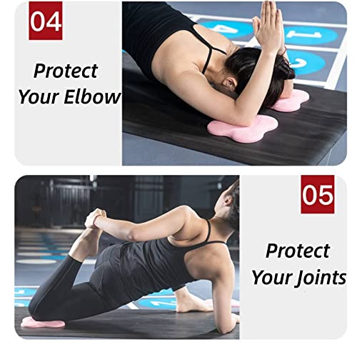 2Pcs Extra Thick Yoga Knee Pads, Professional Non-Slip Knees And Elbows Cushion Mat, Yoga Kneeling Accessories For Men And Women, Suitable For Knees, Wrists, Elbows (Blue) #TOP5