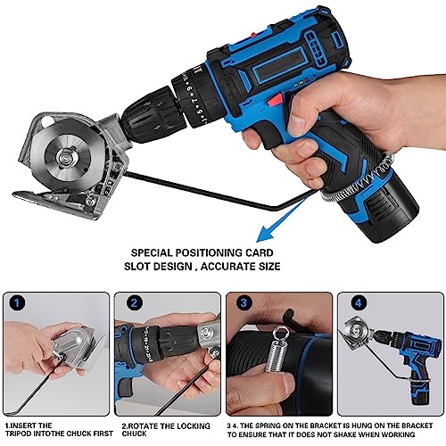 Ferramenta de corte de broca elétrica portátil reta e curvada para corte de fibra sintética de seda