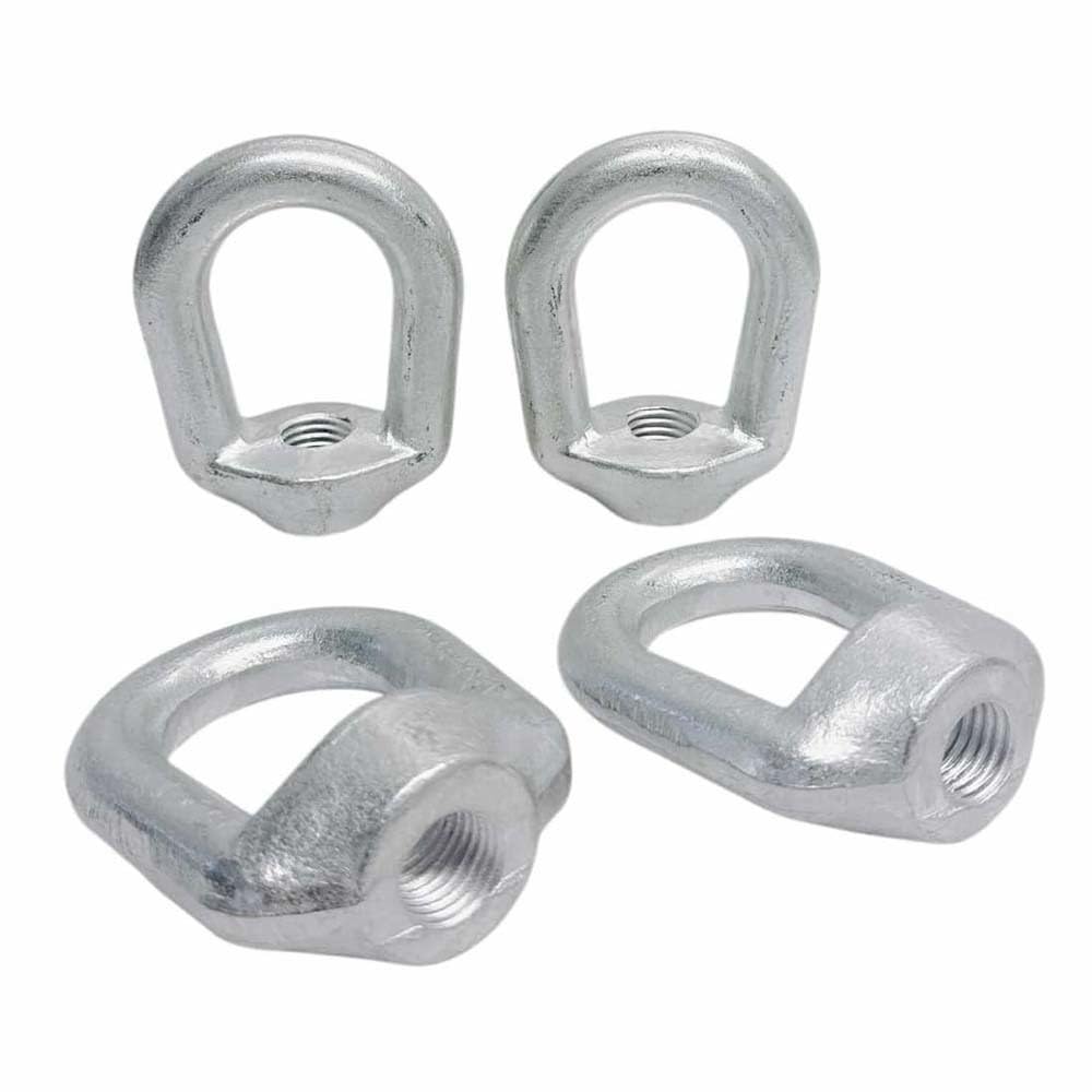 4-Pack 7/8" Hot-Dipped Galvanized Eye Nut 1"-8 Tap Thread, 9000 lbs WLL Lifting