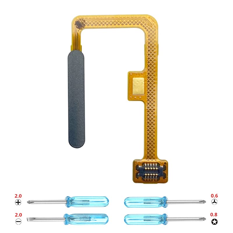 iYAiYO Fingerprint Sensor Flexible Cable for Xiaomi 11 Lite 4/5G M2101K9AG, M2101K9AI Fingerprint Reader Flex Cable Fingerprint Sensor Replacement incl. Screwdrivers - Black