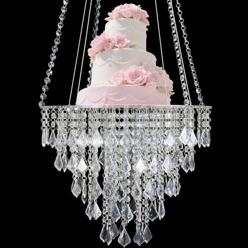 Weysat Hanging Wedding Cake Stands - 17.7'' Faux Acrylic Crystal