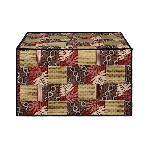 Image of DREAM KING Stylish Design & Printed Microwave Oven Cover Full Closure |waterproof & Dustproof Oven Cover Suitable for All Models - Multicolour SA01