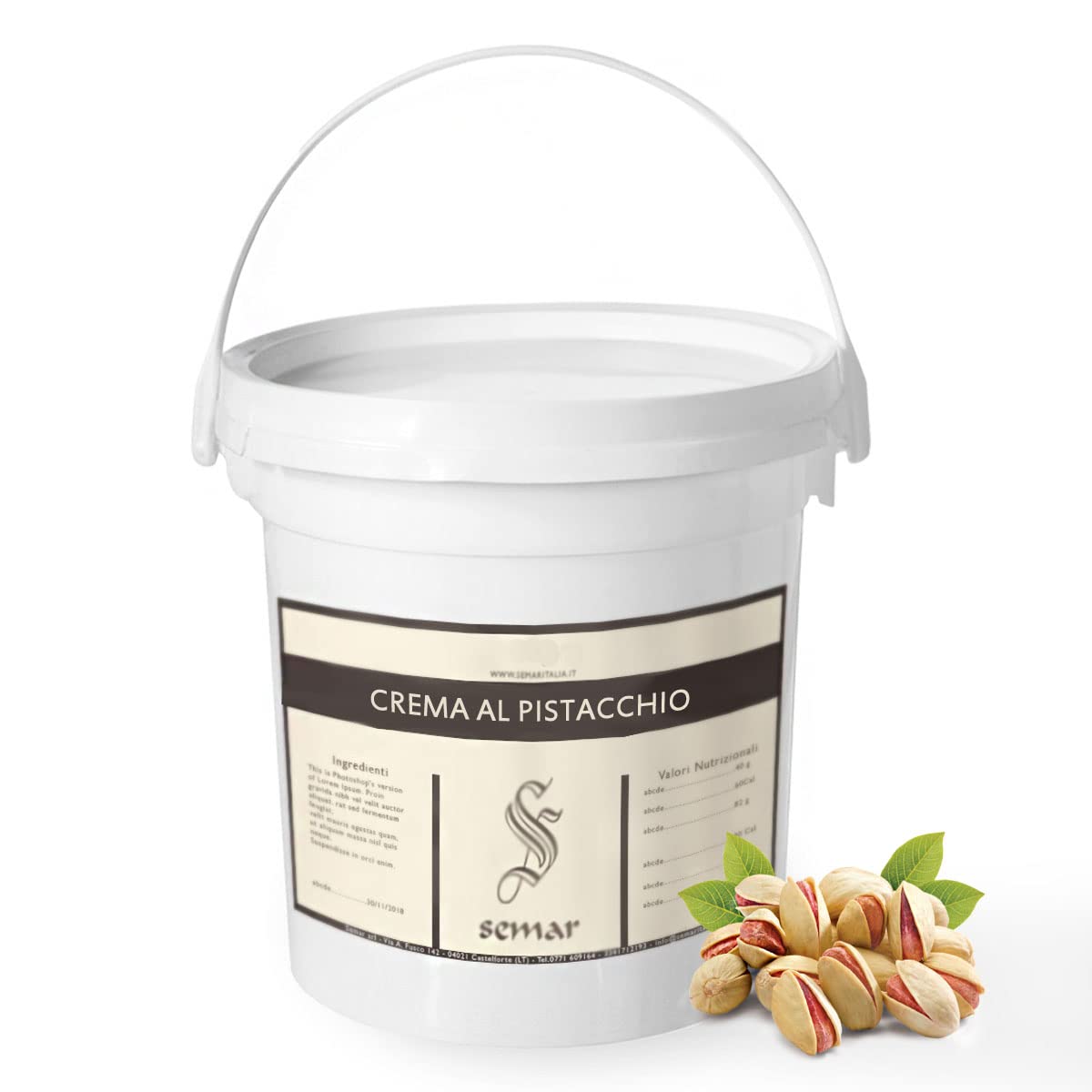 Cioccolata Pistacchio per fontane di cioccolato - 2 KG
