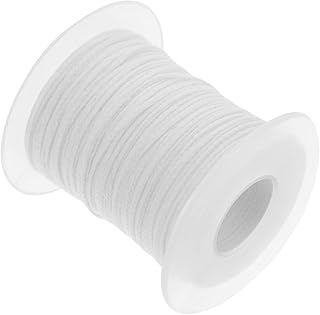 Sewroro 1 Roll 200 Feet Candle Wick Roll Cotton Spool String Braided Candle Wick Spool for Candle Making,Candle DIY