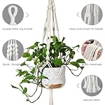 MIPON 3 Pack Macrame Plant Hanger Indoor Hanging Planter for Plants Holder with 3 Hooks, Different Size for Boho Home Decor,Ivory(POTS NOT Included) - Image 5