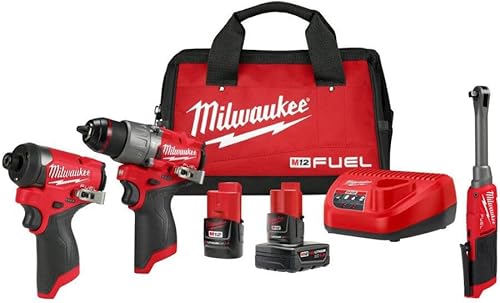 Kit combinado de 3 herramientas para Milwaukee M12 FUEL + carrito TPT Premium