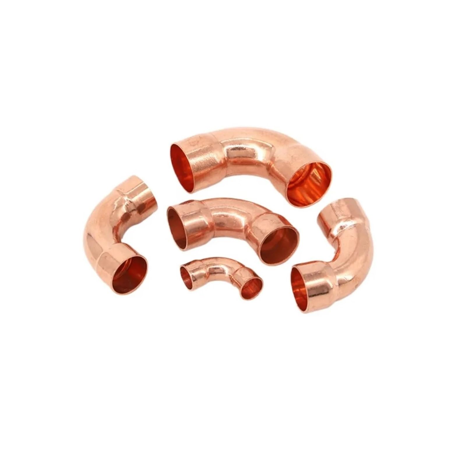 1pc Double Socket 67mmx2.0mm ID Weld Socket End Feed Solder Long Radius Elbow 90 Pipe Fitting Brass Hose