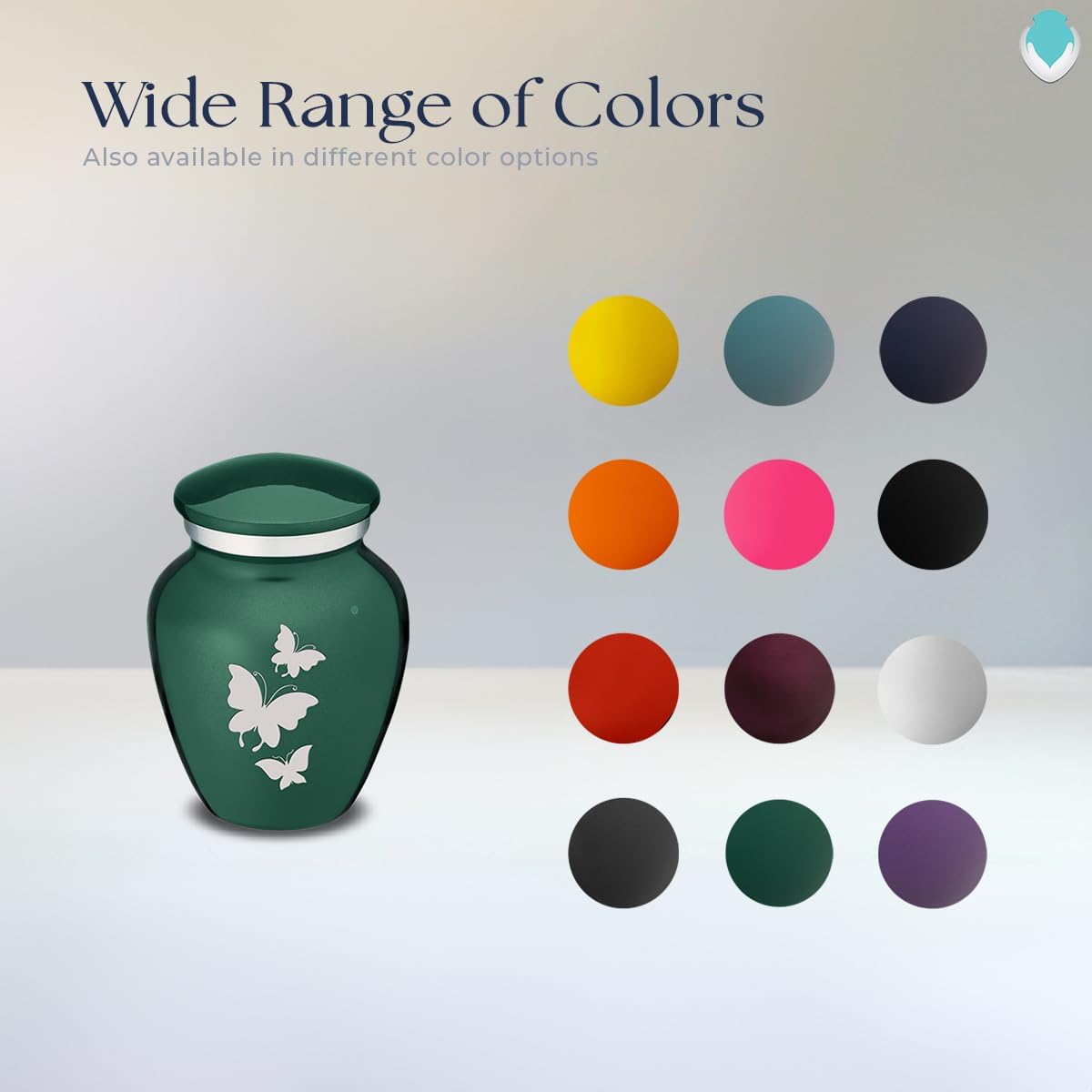 Geturns Embrace Keepsake Butterfly Cremation Urns for Human Ashes I Green Funeral Urn for Men and Women I 3.5 lbs