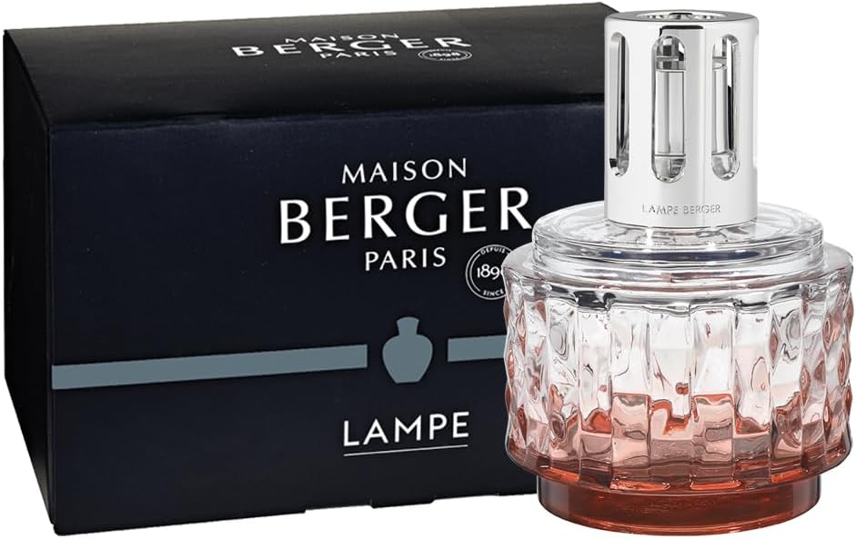 MAISON BERGER - Lampe Berger Home Fragrance Lamp Diffuser - Model Variation - Air Freshener - 3.7 x 3.7 x 5.1 inches (Rose Amber)