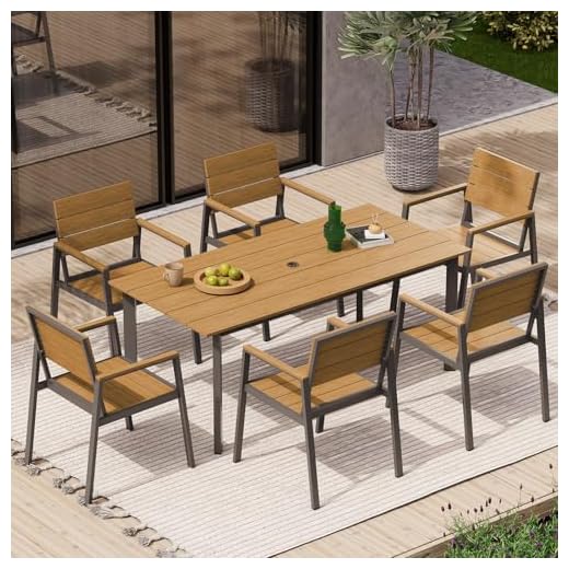 Stylish Outdoor Dining Set for Six People