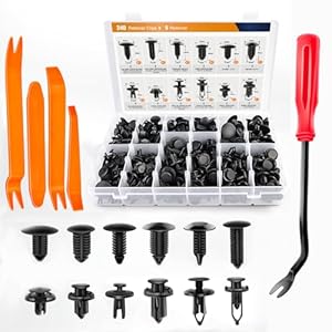 GOOACC – Kit de 240 clips de retención a presión para automóvil, remaches de plástico y sujetadores, clips para guardabarros, paneles y tapicería, con los tamaños más populares