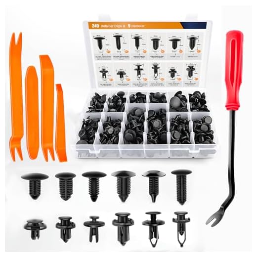 GOOACC - GRC-33 240PCS Bumper Retainer Clips Car Plastic Rivets Fasteners Push Retainer Kit Most Popular Sizes Auto Push Pin Rivets Set -Door Trim Panel Fender Clips for GM Ford Toyota Honda Chrysler