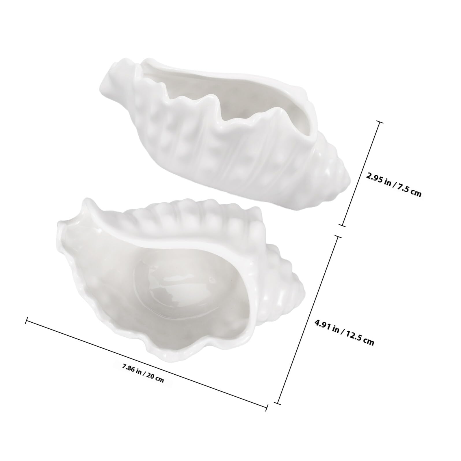 Gatuida Keramik Ringschale in Muschelform Weiße Schmuckschale als Dekoratives Schmucktablett für Schreibtisch und Schlafzimmer zur Eleganten Schmuckaufbewahrung