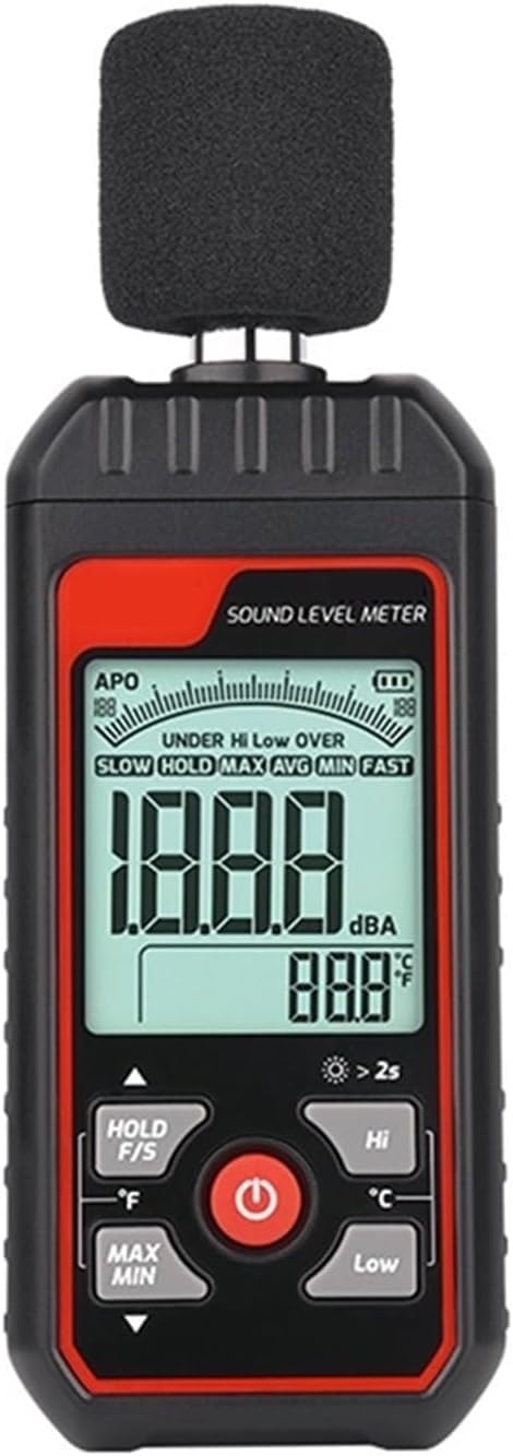Misuratore di Decibel Misuratore di Livello sonoro Digitale Registratore Strumento di misurazione del Rumore Audio Conservazione dei Dati