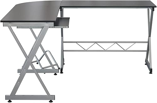 ZSEDP - Escritorio de madera en forma de L (59.1 x 54.3 x 29.9in), color negro