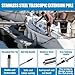 Boat Hook with 3-12Ft Adjustable Extension Pole, Push Pole for Boat, Stainless Steel Boat Accessories with Protective Rubber, Threaded End Poles Splicing Rod Kit for Docking, Push-Pull and Boating