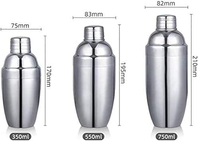 Kit de Bartender, Set de Coctelera de 19 Piezas, Acero Inoxidable, 550ml miniatura 3