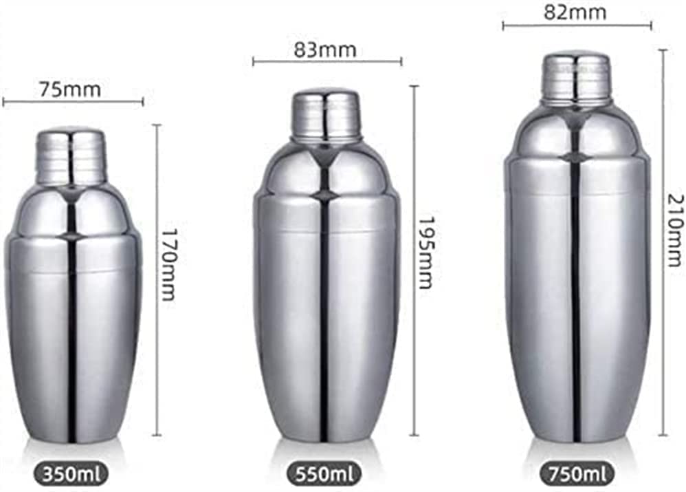 Kit Bartender, Set Cóctel 19 Piezas, 550 ml Acero miniatura 6