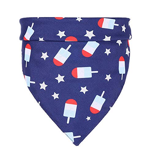 Yunison 5 Packs 4Th Of July Dog Bandanas Reversible Scarfts American Flag Independence Day Fireworks Pet Triangle Scarfs, Cat Bandanas For Small Medium Large Pets #TOP5