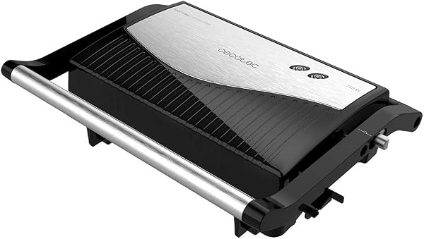 Cecotec Grill électrique 750 Full Open .Revêtement en pierre RockStone, antiadhésif maximum et meilleur nettoyage, ouverture à 180 ° C, poignée froide (1000 W) - 4
