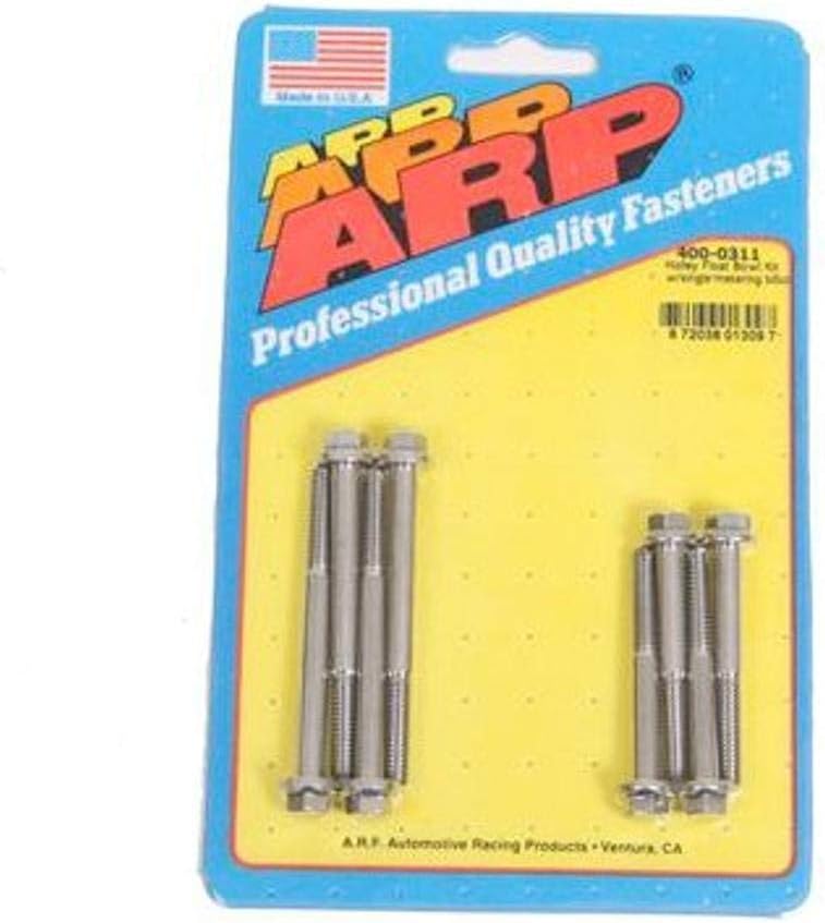 ARP 400-0311 Carburetor Float Bowl Bolt with Single Metering Block, (Set of 8)