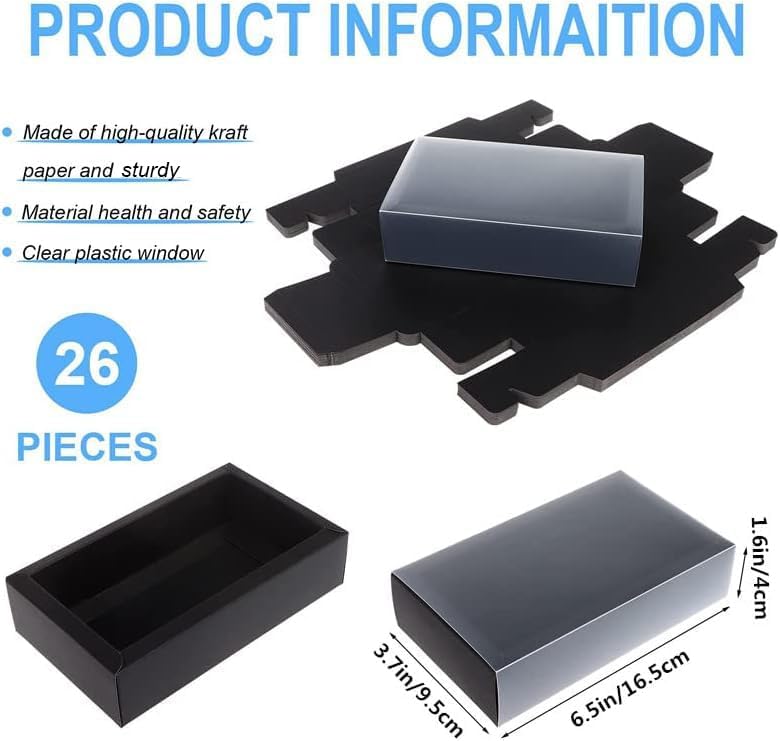 Miniatura 2 de 26 cajas rectangulares de papel kraft con cajones pequeños, cajas de cartón para regalo, cajas de embalaje para regalos de fiesta, dulces y